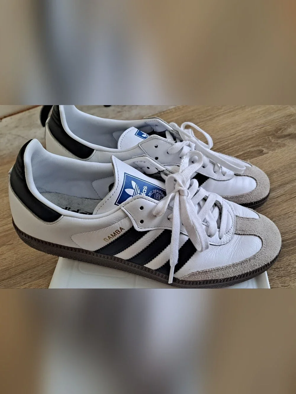 Adidas Womans White Black Samba Sneakers